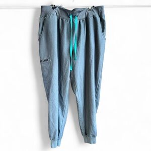 Figs Zamora Gray/Teal Scrub Joggers Size 3X